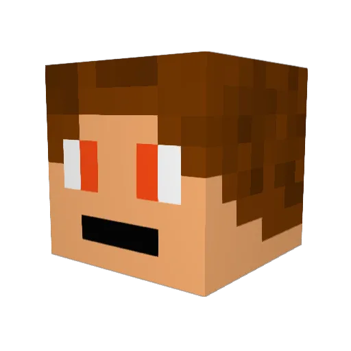 _DarkLegend Minecraft avatar head, 3D render