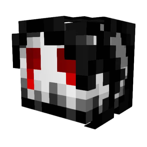 _Dark_Evil_ Minecraft avatar head, 3D render