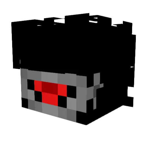_Dark_Matter_ Minecraft avatar head, 3D render