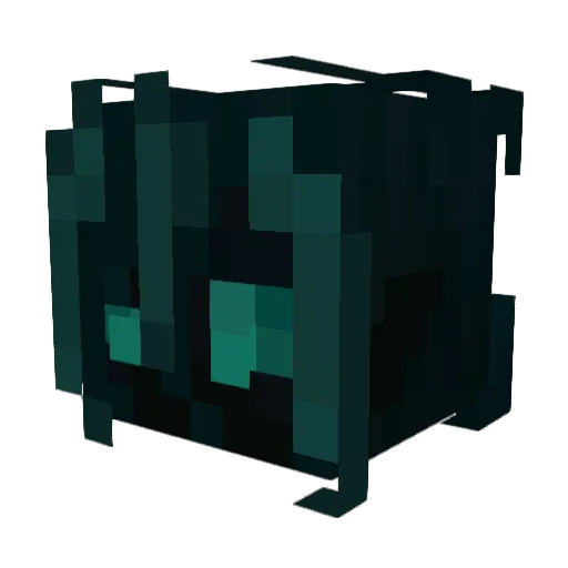 _Darkbebra Minecraft avatar head, 3D render