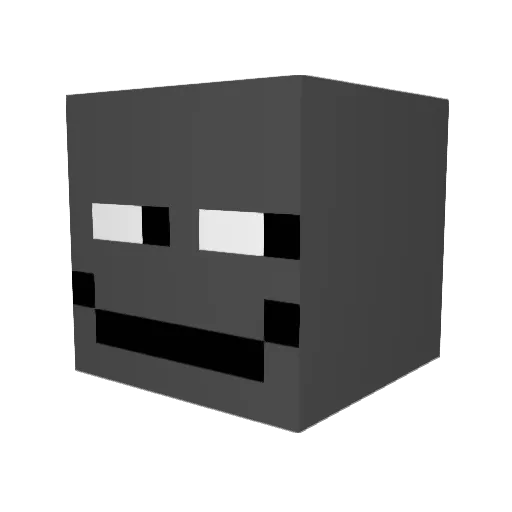 _Darksided_ Minecraft avatar head, 3D render