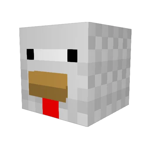 _Darsha_ Minecraft avatar head, 3D render