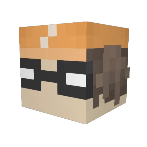 _DartiS_ Minecraft avatar head, 3D render