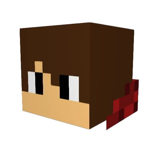 _DatCookie_ Minecraft avatar head, 3D render