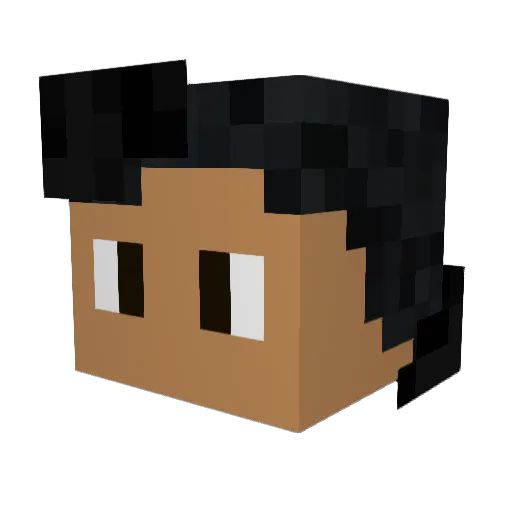 _Dato Minecraft avatar head, 3D render