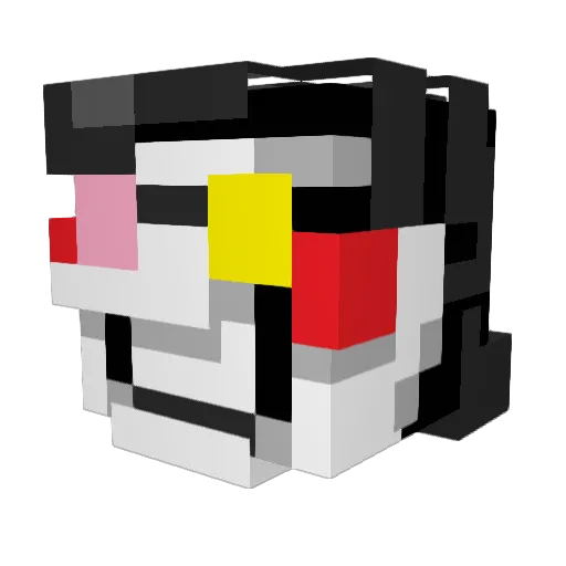 _Dav1D Minecraft avatar head, 3D render