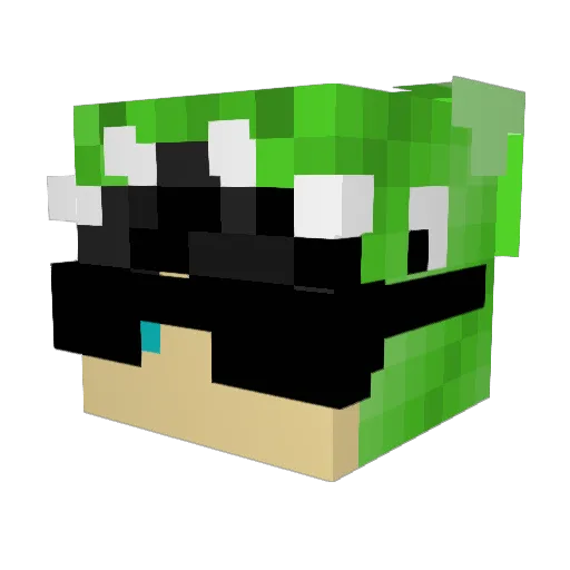 _Davidox Minecraft avatar head, 3D render
