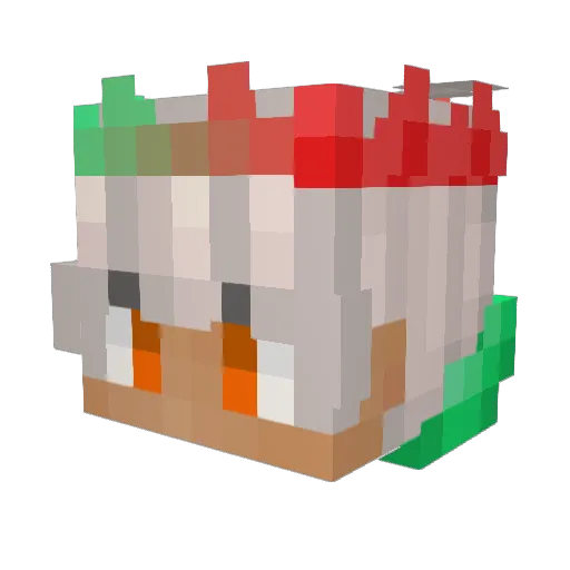_DawNnn Minecraft avatar head, 3D render