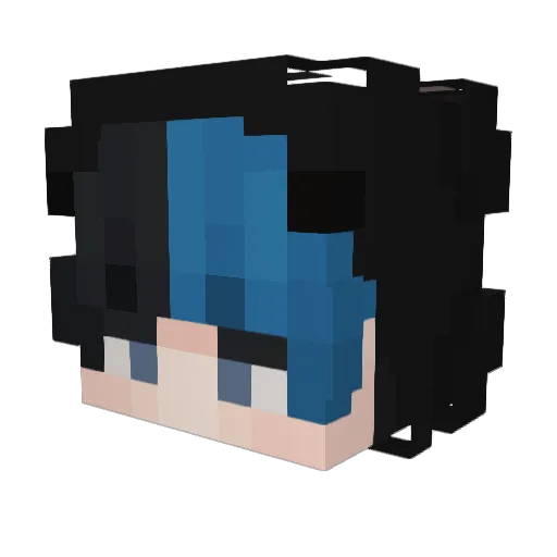 _Daxe_ Minecraft avatar head, 3D render