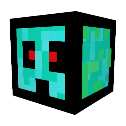 _Dblock Minecraft avatar head, 3D render