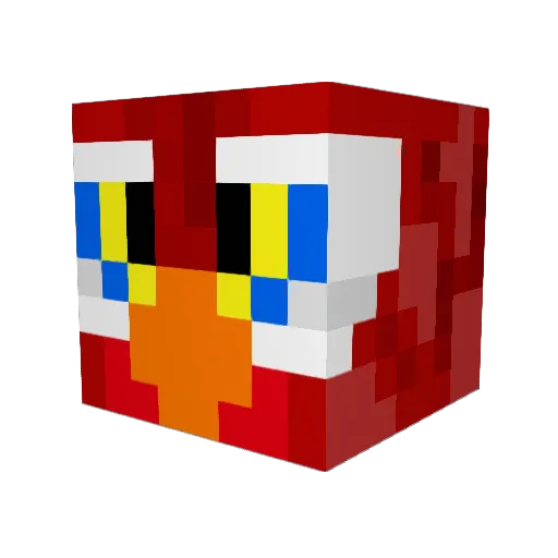 _DeathHacker_ Minecraft avatar head, 3D render
