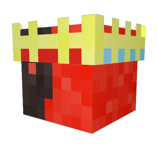 _Deathbringer Minecraft avatar head, 3D render