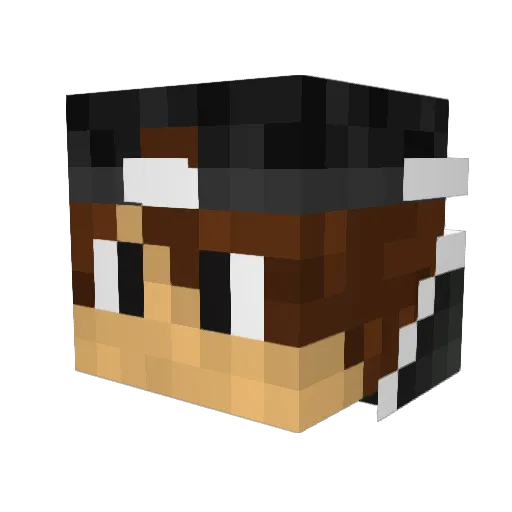 _Deathstxrm_ Minecraft avatar head, 3D render