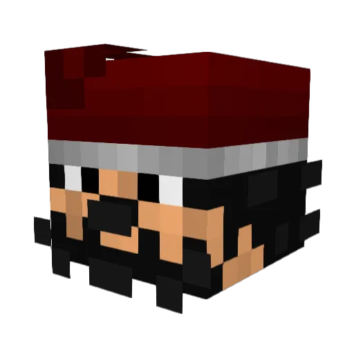 _Decebalus_ Minecraft avatar head, 3D render