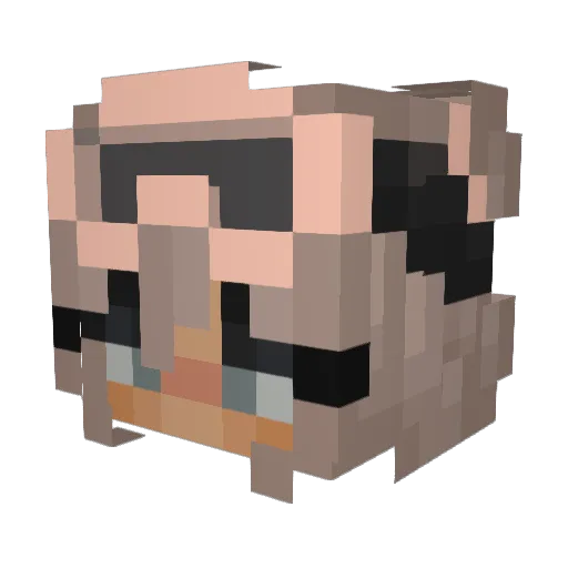 _Demiiii_ Minecraft avatar head, 3D render