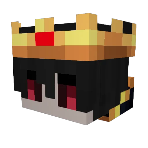 _Demoon Minecraft avatar head, 3D render