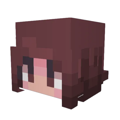 _Denise_x Minecraft avatar head, 3D render