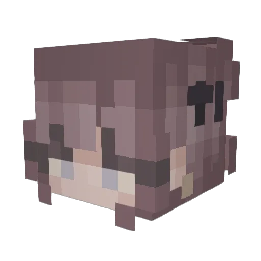 _Deno Minecraft avatar head, 3D render