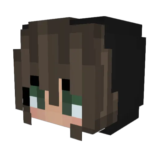 _DenyMMI_ Minecraft avatar head, 3D render