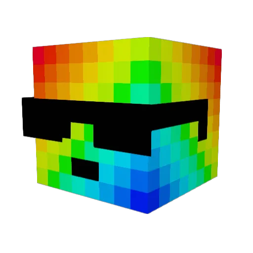 _Depress Minecraft avatar head, 3D render