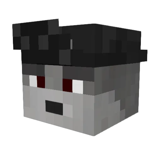 _Deptix_ Minecraft avatar head, 3D render