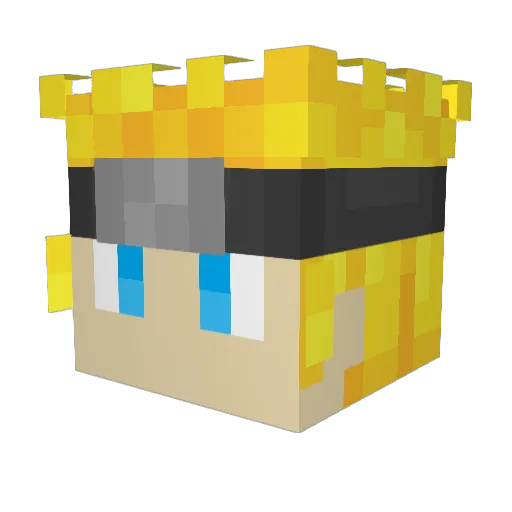 _DerMilo_ Minecraft avatar head, 3D render