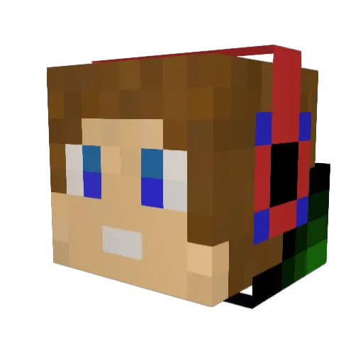 _Deriki_ Minecraft avatar head, 3D render