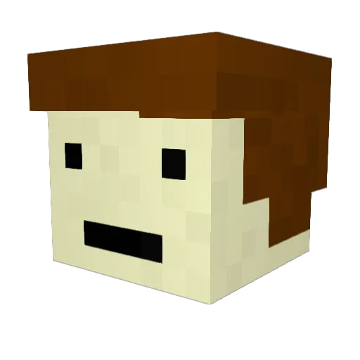 _Dgieedelman_ Minecraft avatar head, 3D render