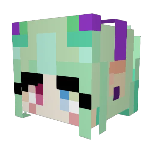 _DiamondCreeper Minecraft avatar head, 3D render