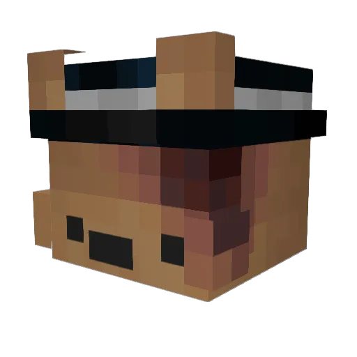 _Diego_1208_ Minecraft avatar head, 3D render
