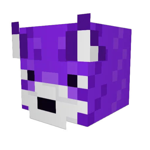 _Digitalis_ Minecraft avatar head, 3D render