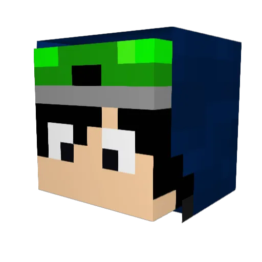 _DiiV_ Minecraft avatar head, 3D render