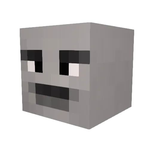 _Diiii_ Minecraft avatar head, 3D render