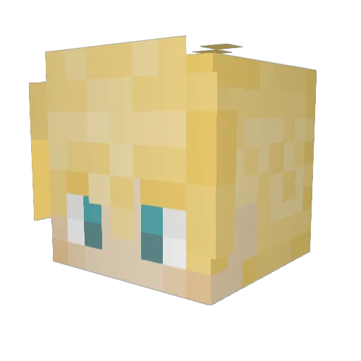 _Dinop_ Minecraft avatar head, 3D render