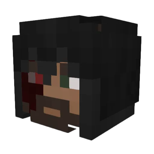 _Directeur Minecraft avatar head, 3D render