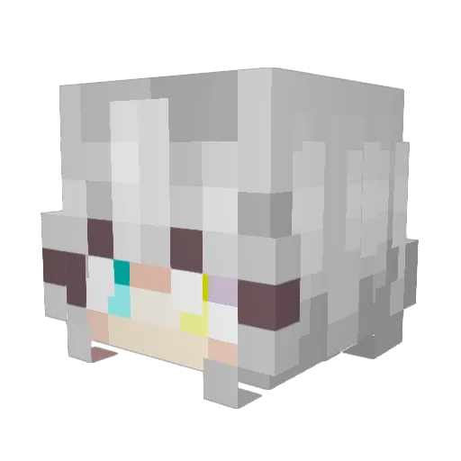 _DitsyMc_ Minecraft avatar head, 3D render