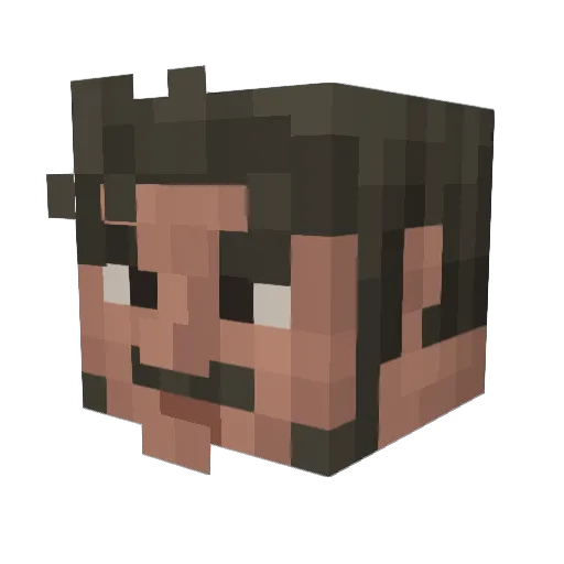 _Diver Minecraft avatar head, 3D render