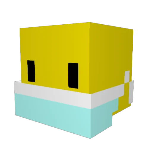 _Doctor_Duck_ Minecraft avatar head, 3D render
