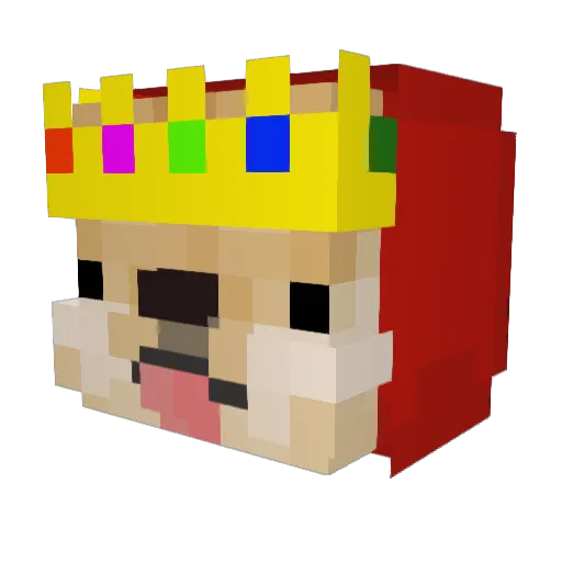 _DogBoy Minecraft avatar head, 3D render