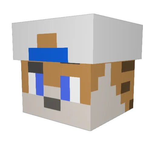 _Dome_HD Minecraft avatar head, 3D render