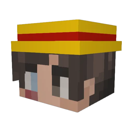 _DomiKing Minecraft avatar head, 3D render