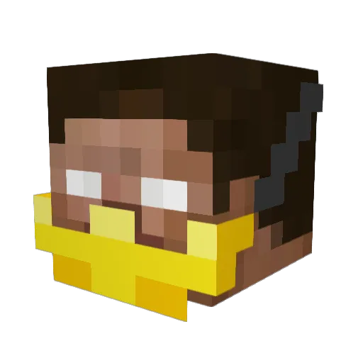 _Dominator_12 Minecraft avatar head, 3D render