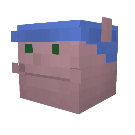 _Dosei_ Minecraft avatar head, 3D render