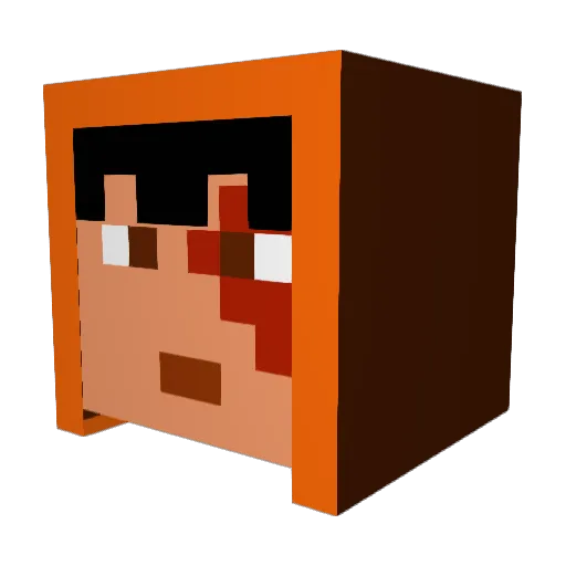 _Double_L Minecraft avatar head, 3D render