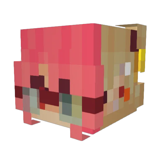 _Dovi Minecraft avatar head, 3D render