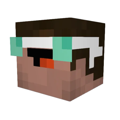 _Dovka_ Minecraft avatar head, 3D render
