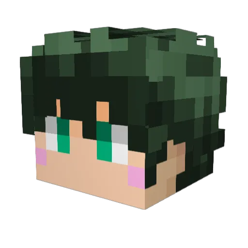 _Down_Fall_ Minecraft avatar head, 3D render