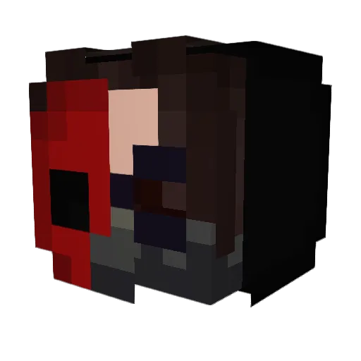 _DrAgOn_x05 Minecraft avatar head, 3D render