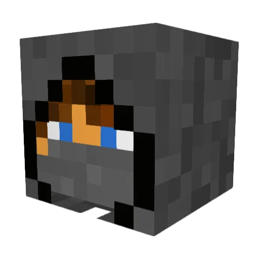 _Dr_J_ Minecraft avatar head, 3D render