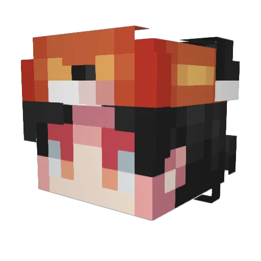 _Dragon_001 Minecraft avatar head, 3D render